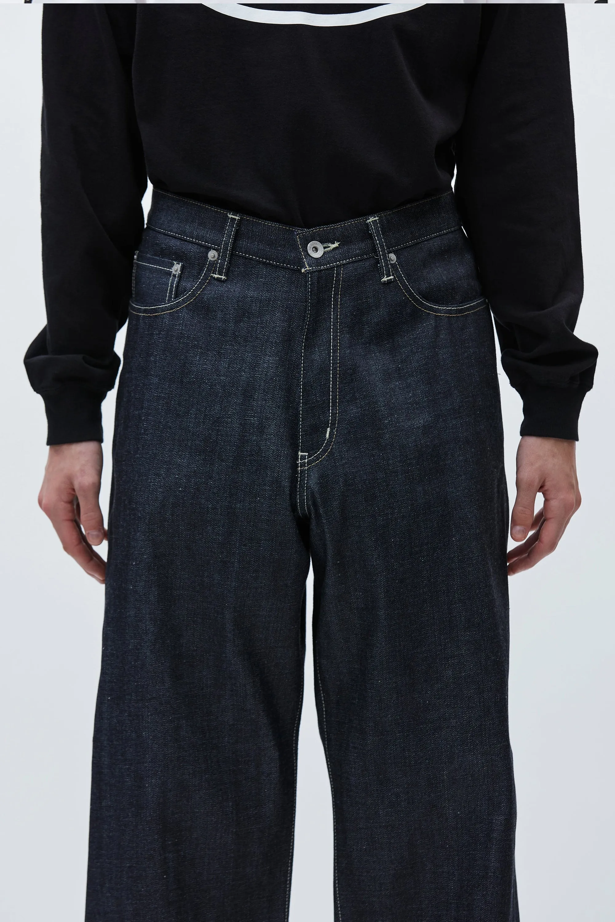 RIGID DENIM DP / WIDE PANTS INDIGO