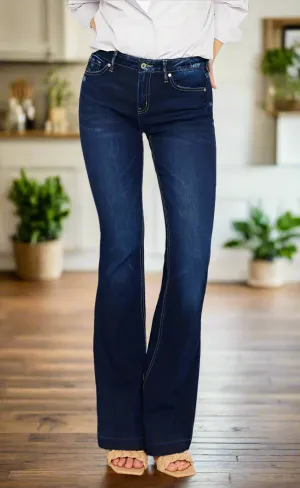 Robin Mid Rise Slim Flare Jeans