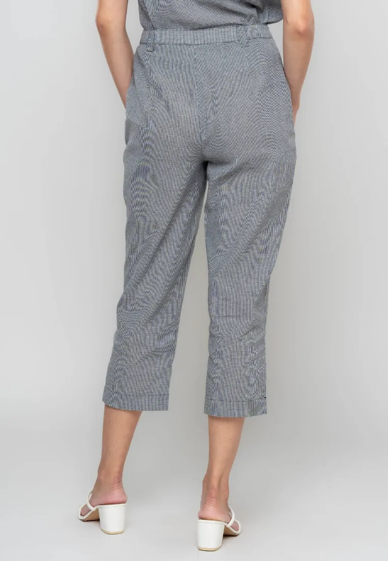 Sabrina Houndstooth Cropped Square Pants