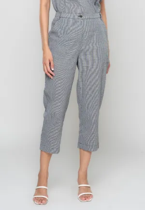 Sabrina Houndstooth Cropped Square Pants