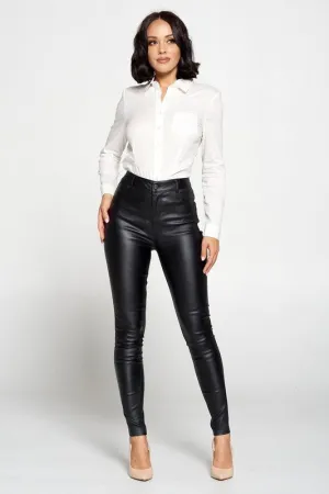 Sandy faux leather pants