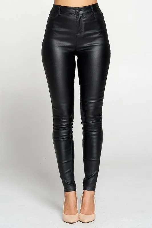 Sandy faux leather pants