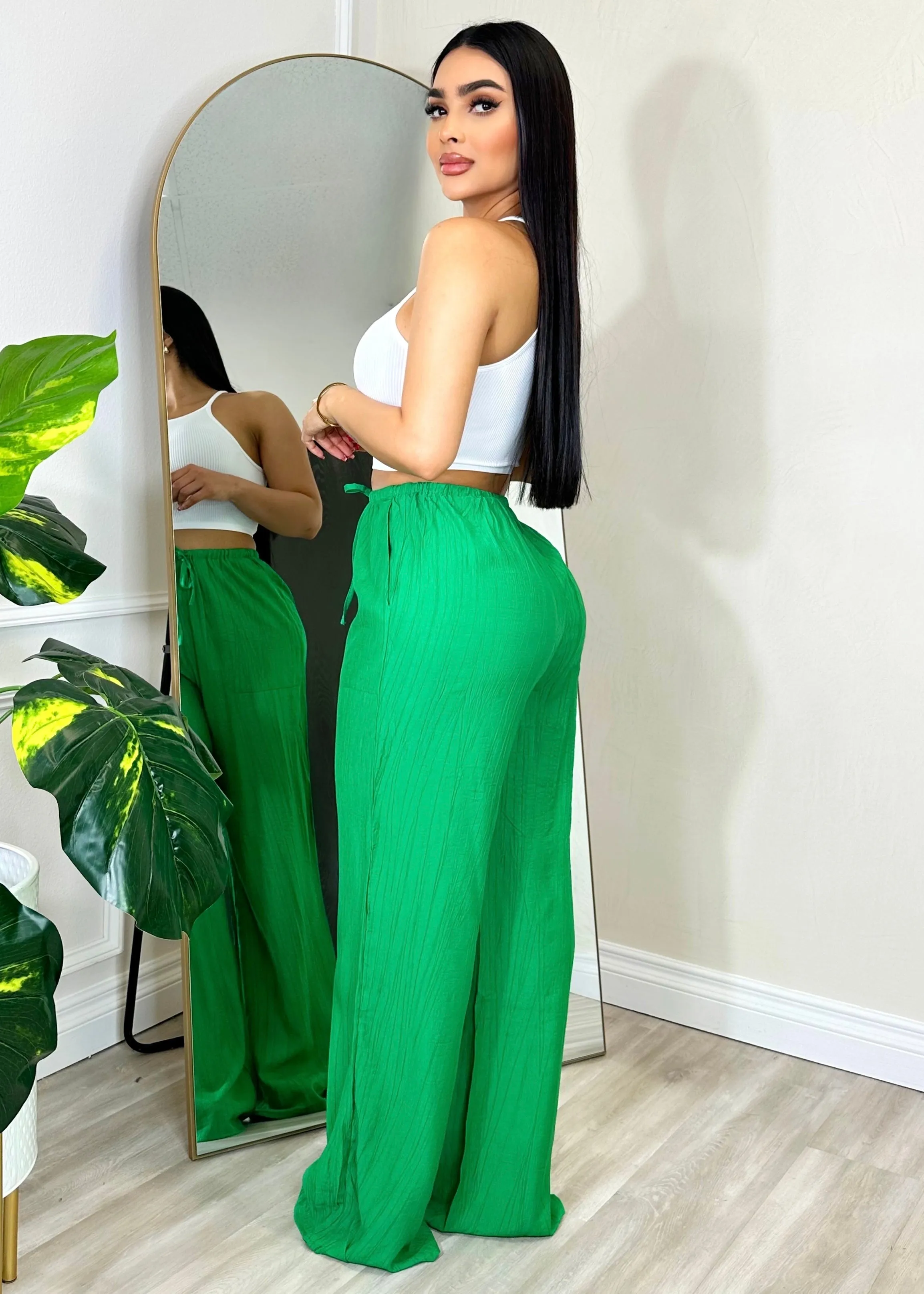 Sidney Linen Pants Green
