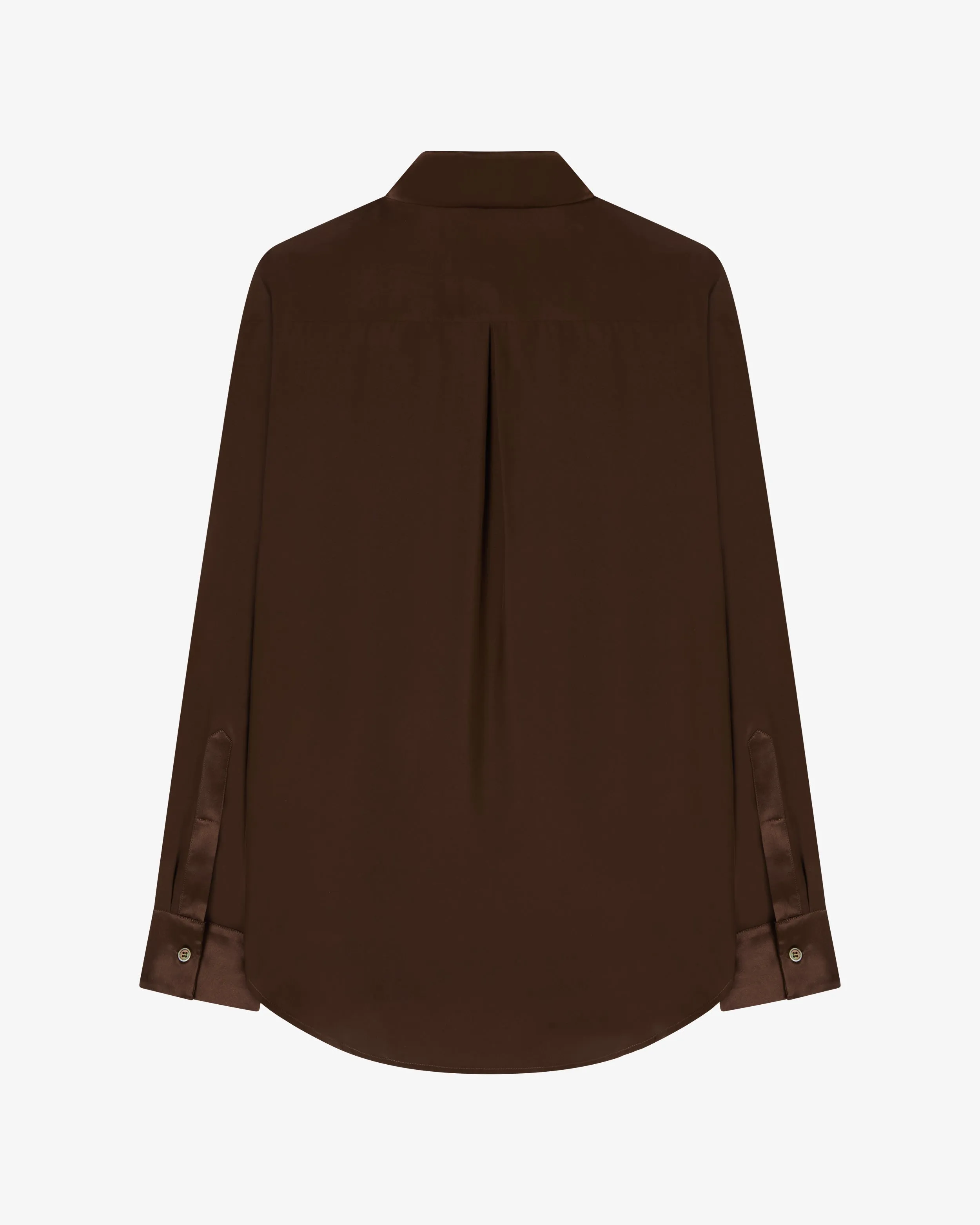 Silk Classic Shirt - Chocolate Brown