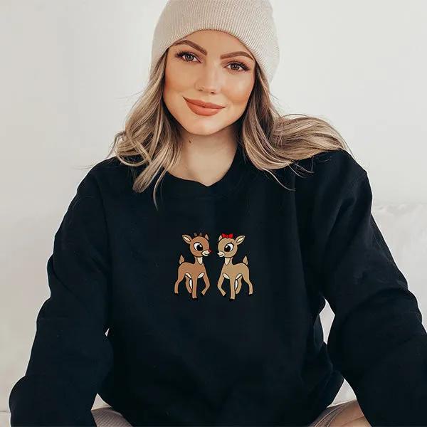 Simple and Cute Reindeer Sweatshirt