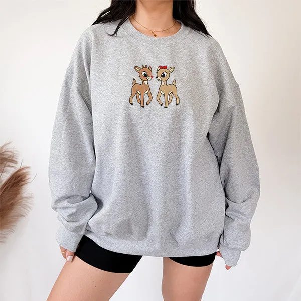 Simple and Cute Reindeer Sweatshirt