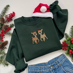 Simple and Cute Reindeer Sweatshirt