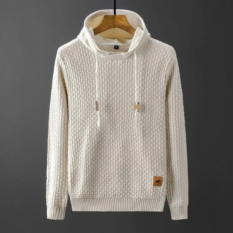 Simple Slim Knit Hoodie