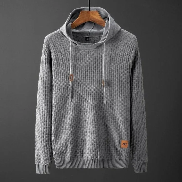 Simple Slim Knit Hoodie