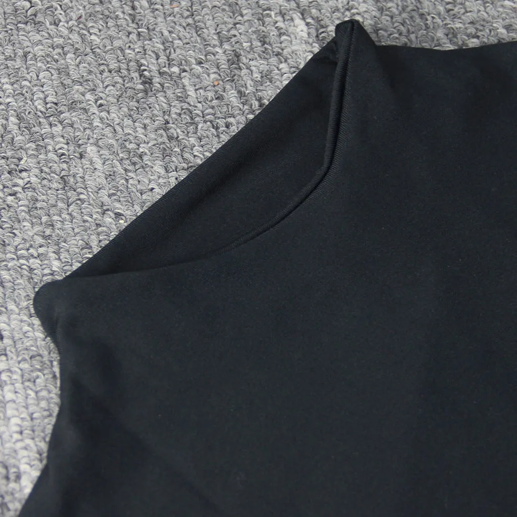 Simple Solid Long Sleeve Crop Tops