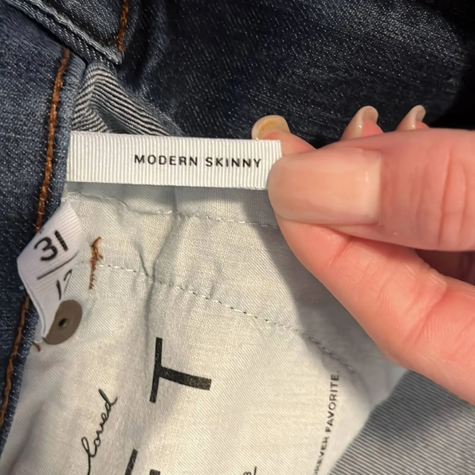 Size 12 Loft Petite Dark Wash Modern Skinny Jeans