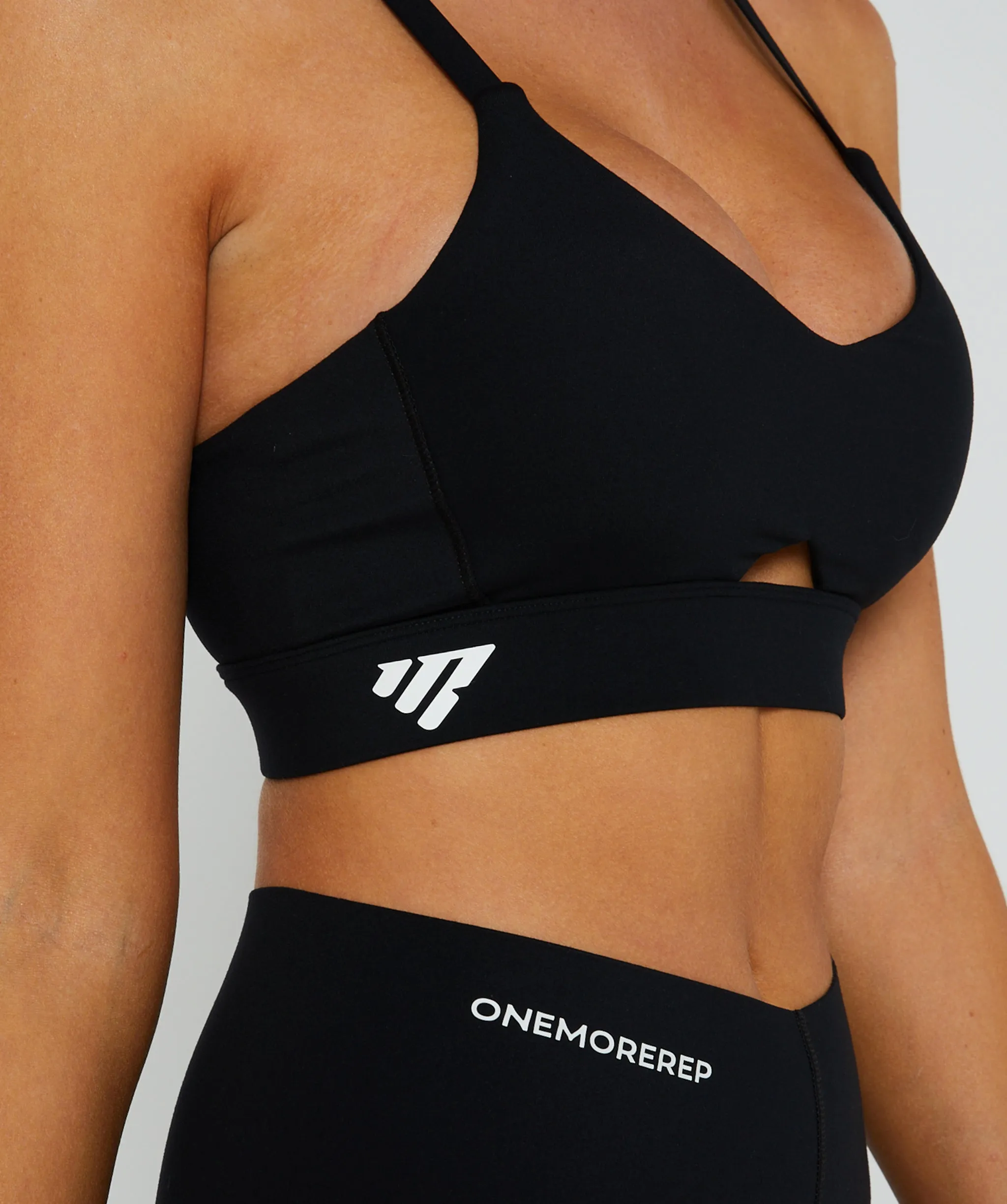 Sleek Keyhole Bra (Black) by OneMoreRep