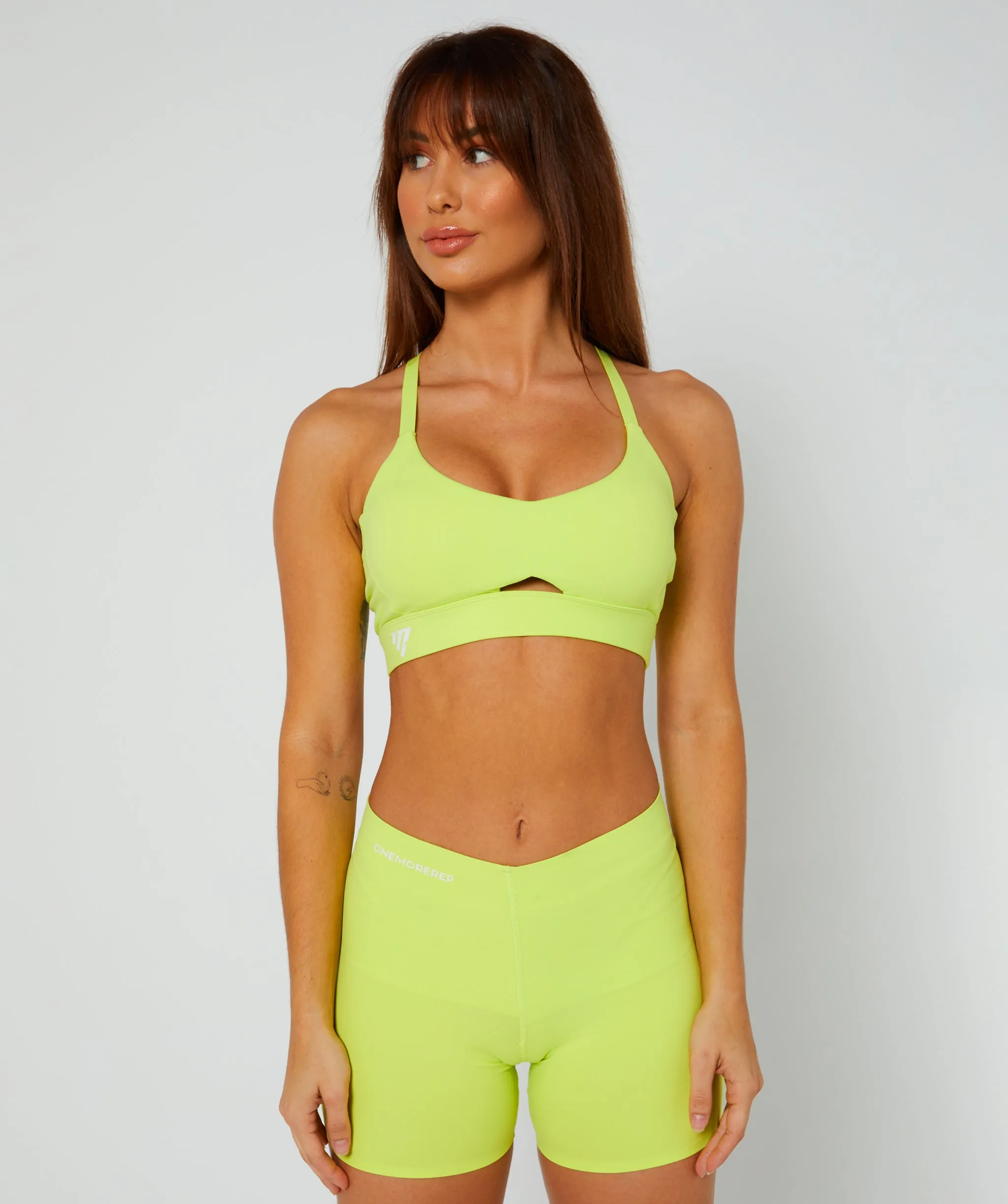 Sleek Keyhole Bra (Lime) by OneMoreRep
