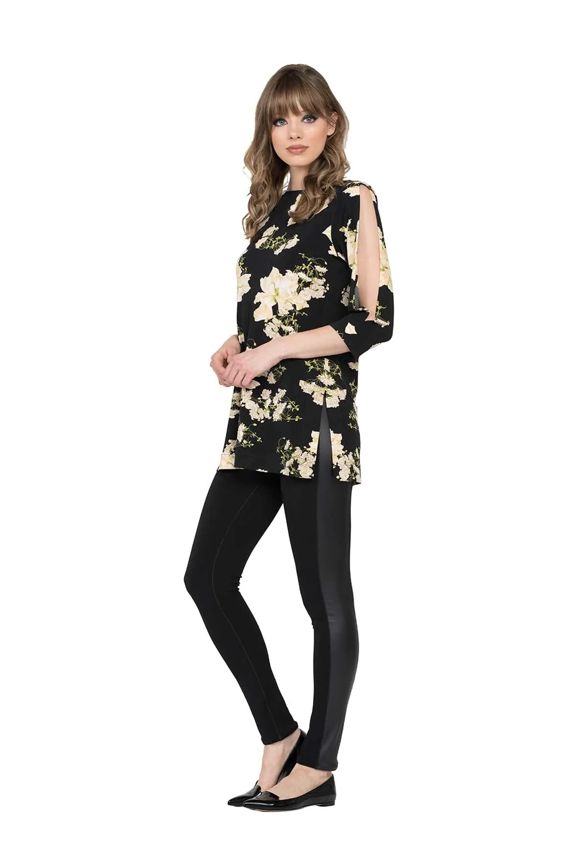 Slit Sleeve Simple Tunic