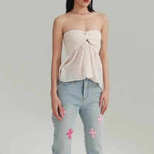 Summer Chic Sleeveless Cotton Linen Cross-Up Tank Top for Women