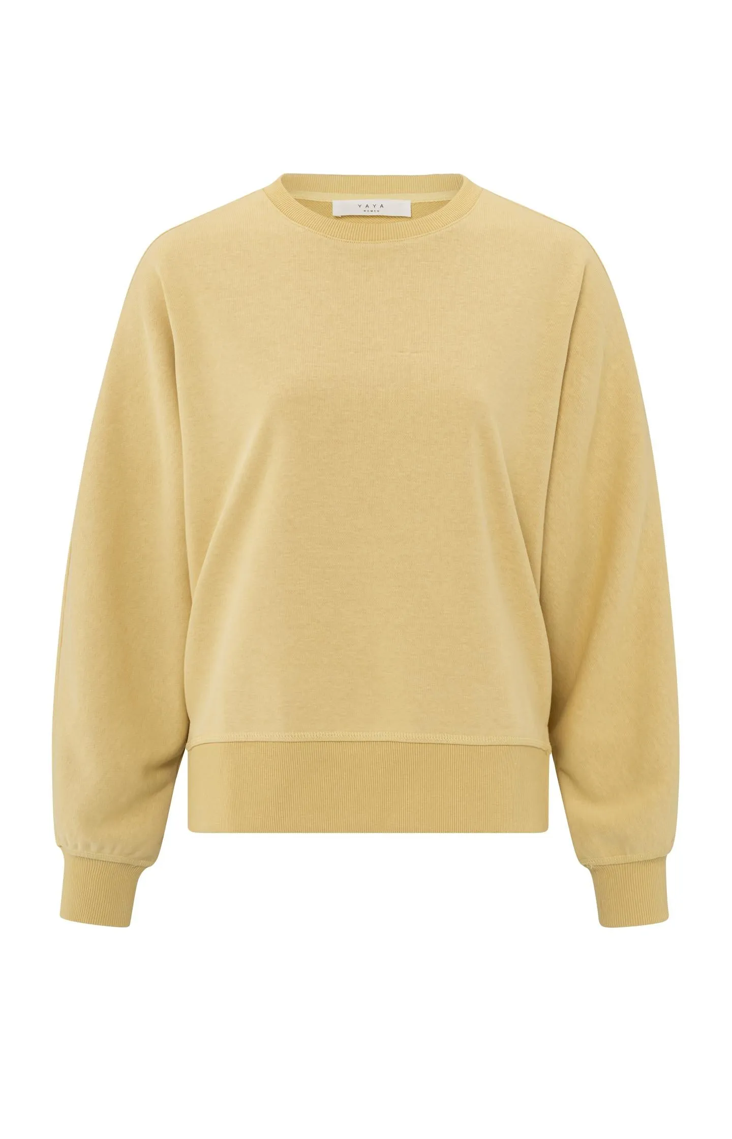 Sweatshirt with small slit and loose fit