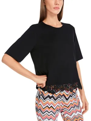 T-Shirt With Delicate Lace