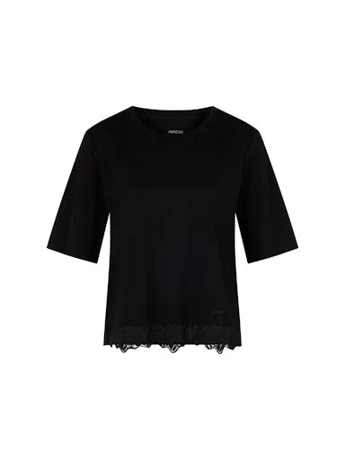 T-Shirt With Delicate Lace