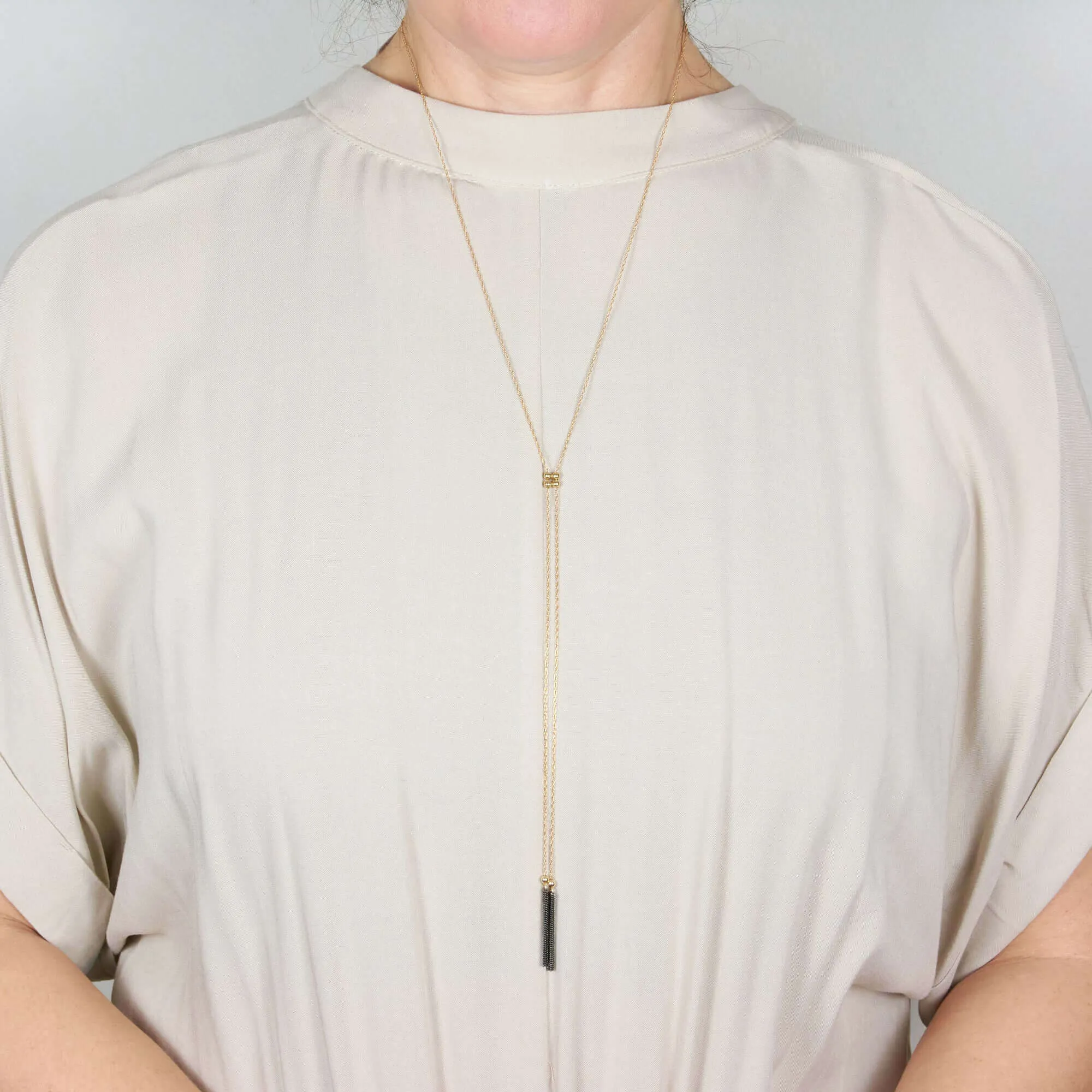 TAZA ADJUSTABLE TASSEL NECKLACE