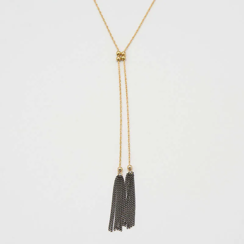 TAZA ADJUSTABLE TASSEL NECKLACE