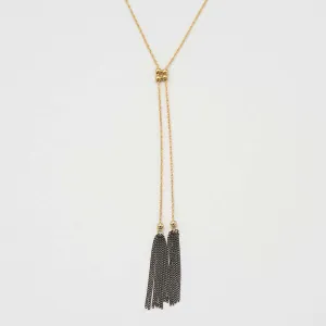 TAZA ADJUSTABLE TASSEL NECKLACE