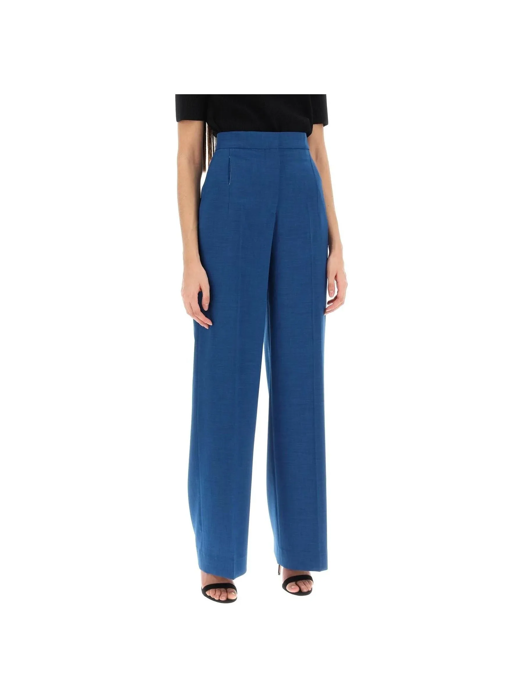 Techno Gabardine Wide Leg Trousers