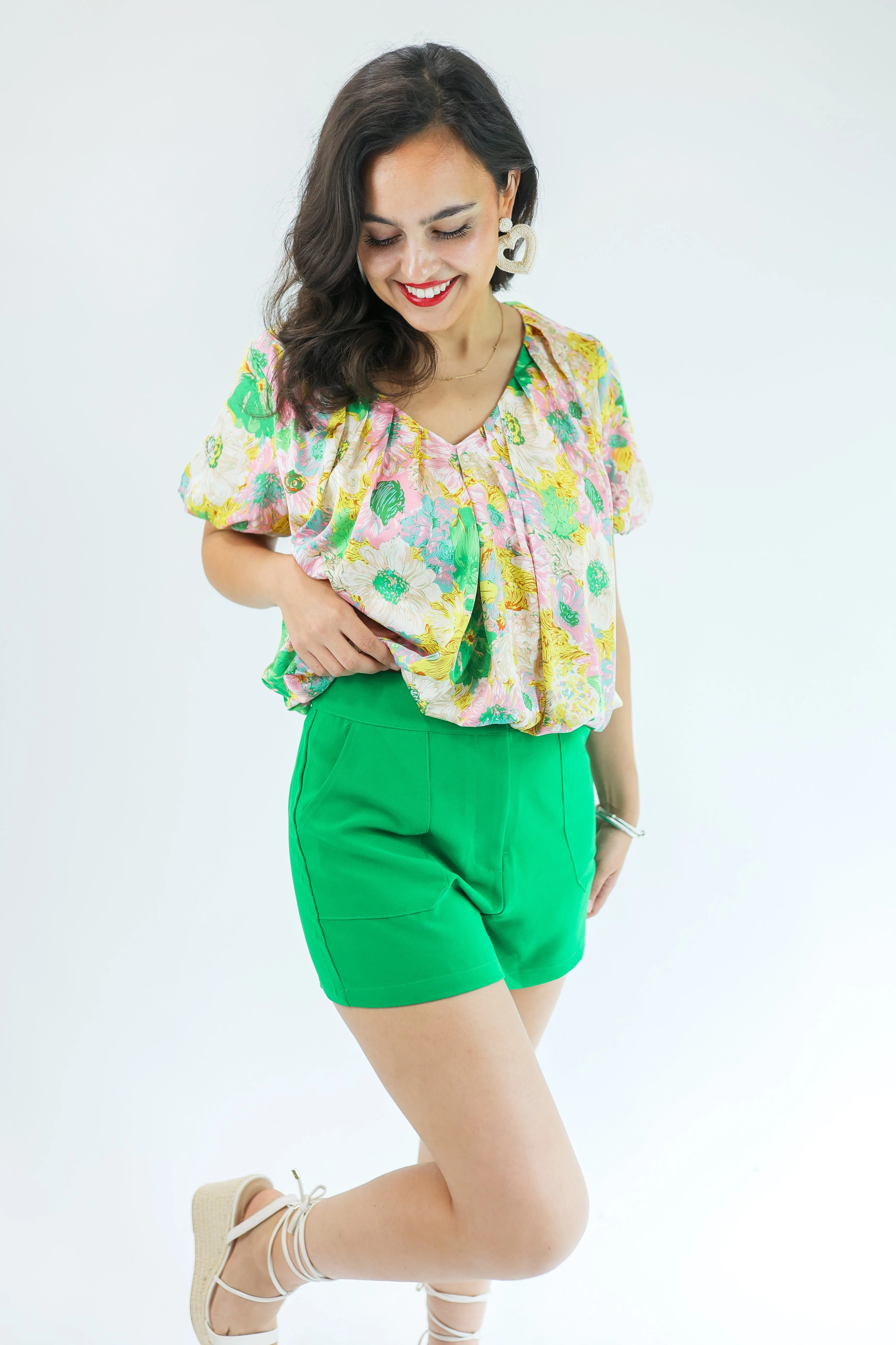The Kaye Shorts In Kelly Green