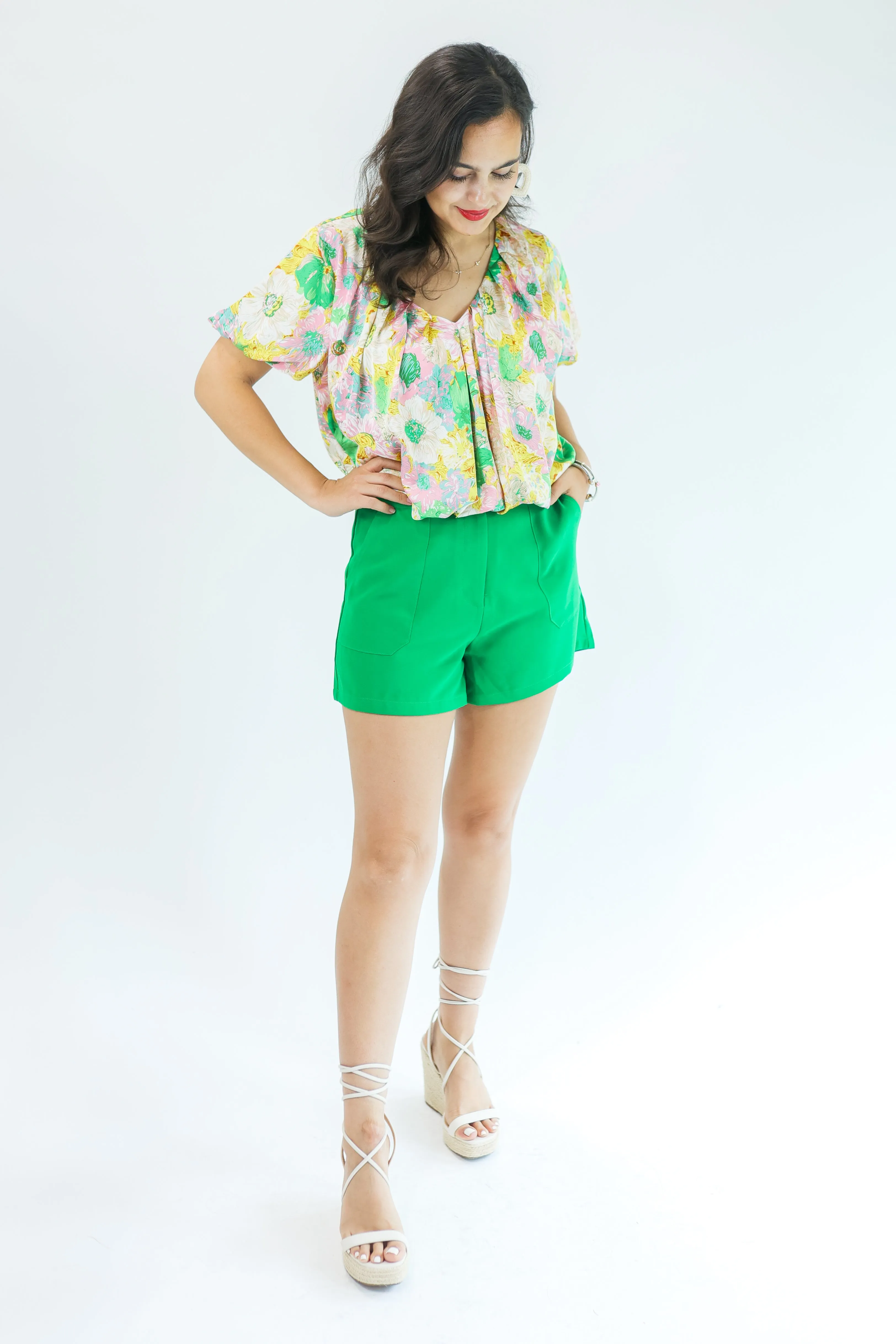 The Kaye Shorts In Kelly Green