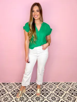[THML] Casual Convo Top-Green