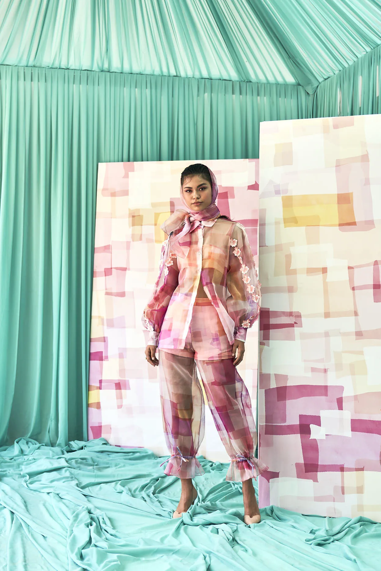 Tint and Tone Colour Organza Co-ord Set