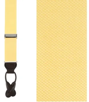 Trafalgar Hudson Nylon Button End Braces | Yellow