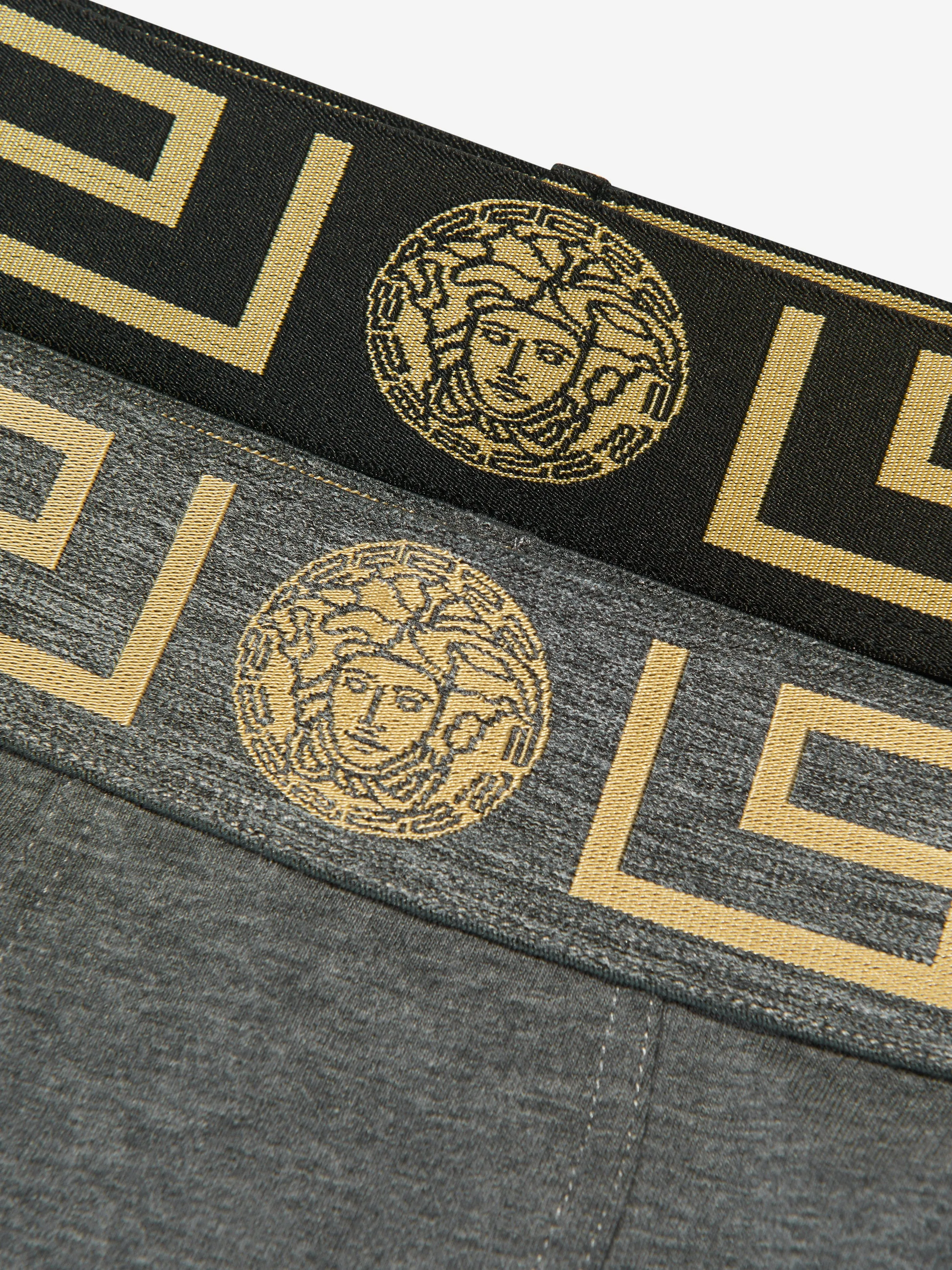 Versace Boys Boxer Shorts Set (2 Pack) in Grey