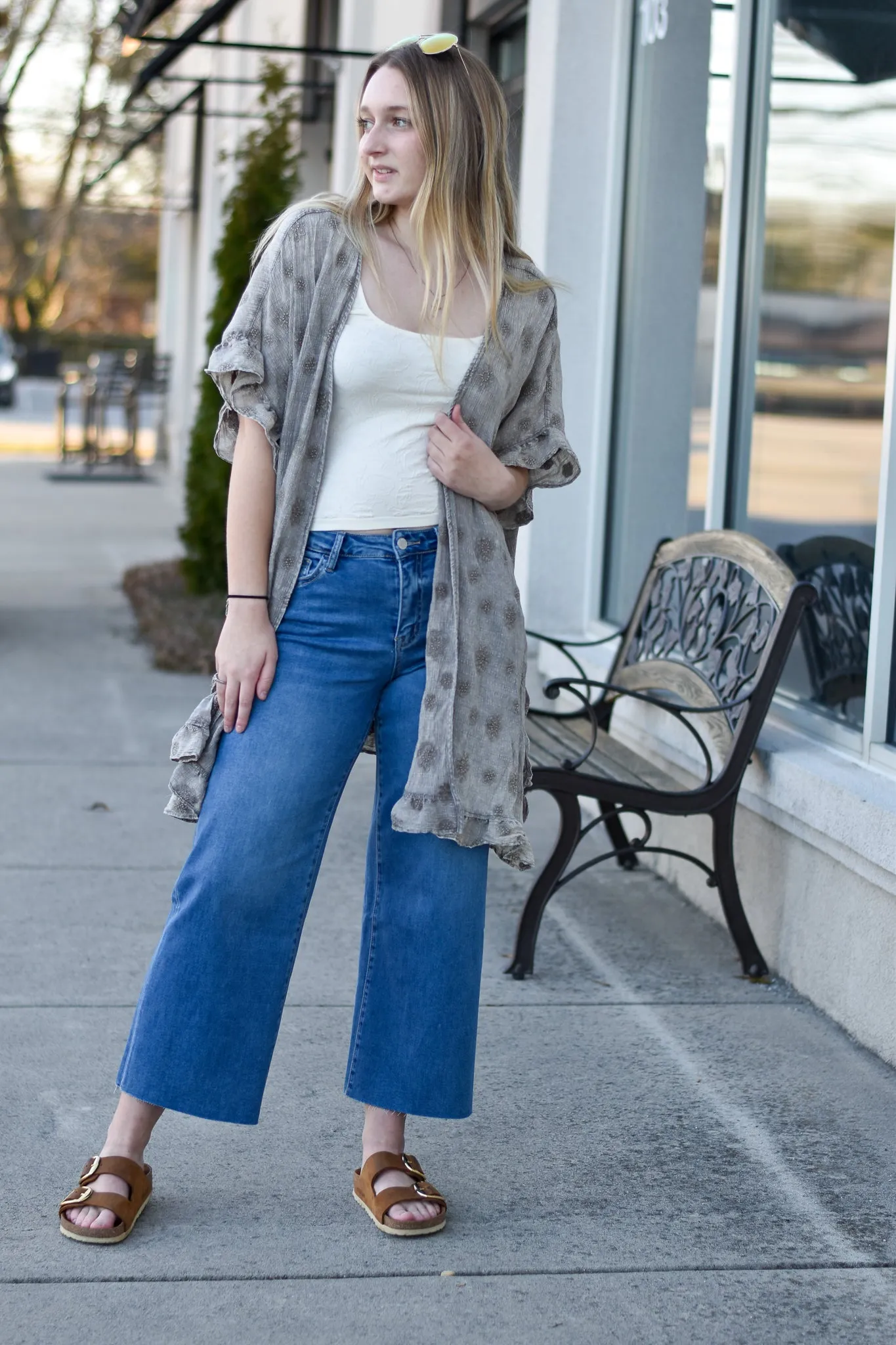 Vervet Super Soft Slim Wide Crop Jeans