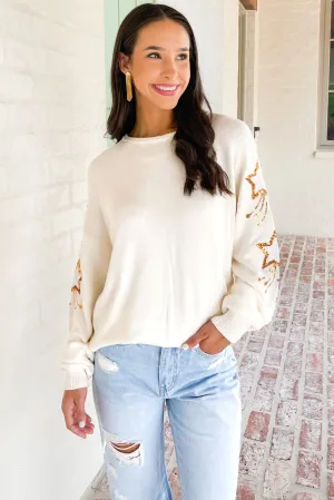 Vibrant Stars Sequin Sweater