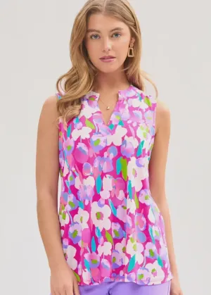 Watercolor Flower Tank