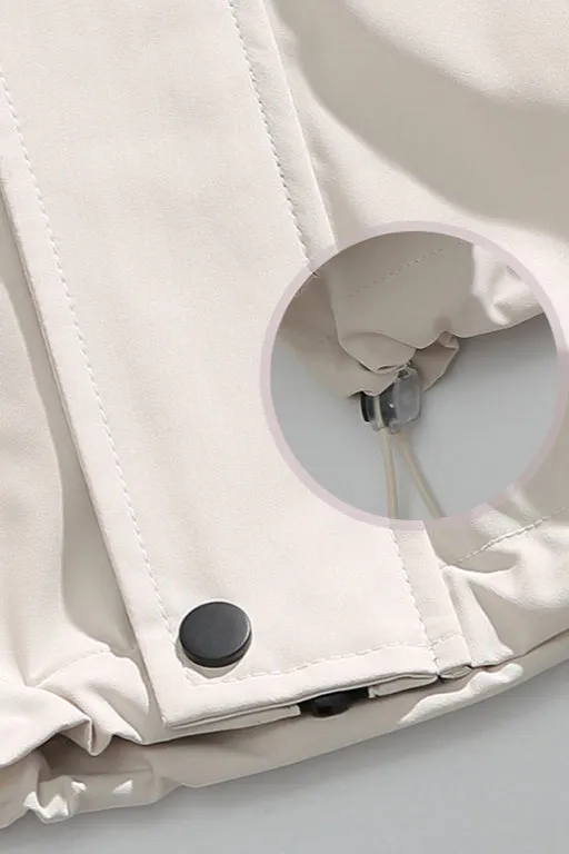 Waterproof Color-Block Hooded Weatherproof Jacket