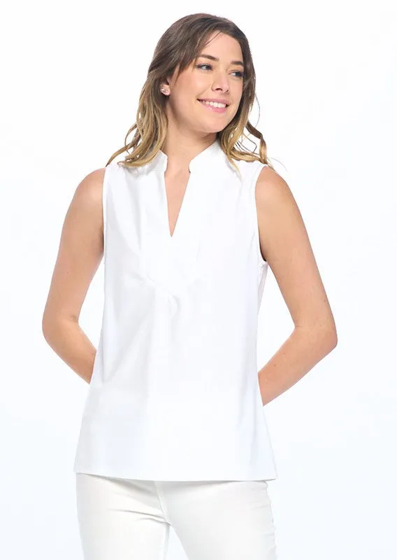White Sleeveless Sports Top