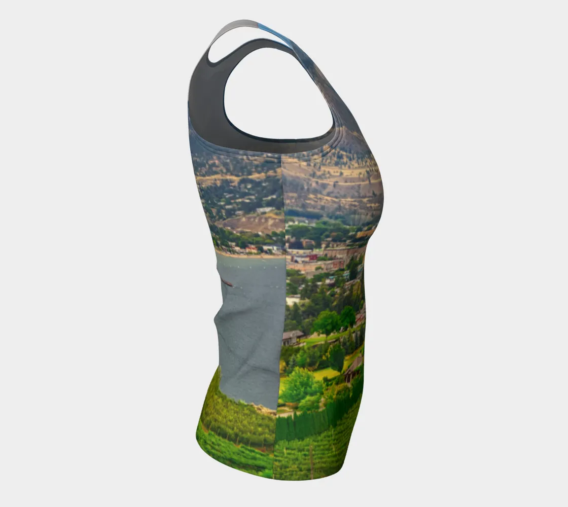 Women's All-Over Fitted Long Tank Top - Penticton Munson Mountain