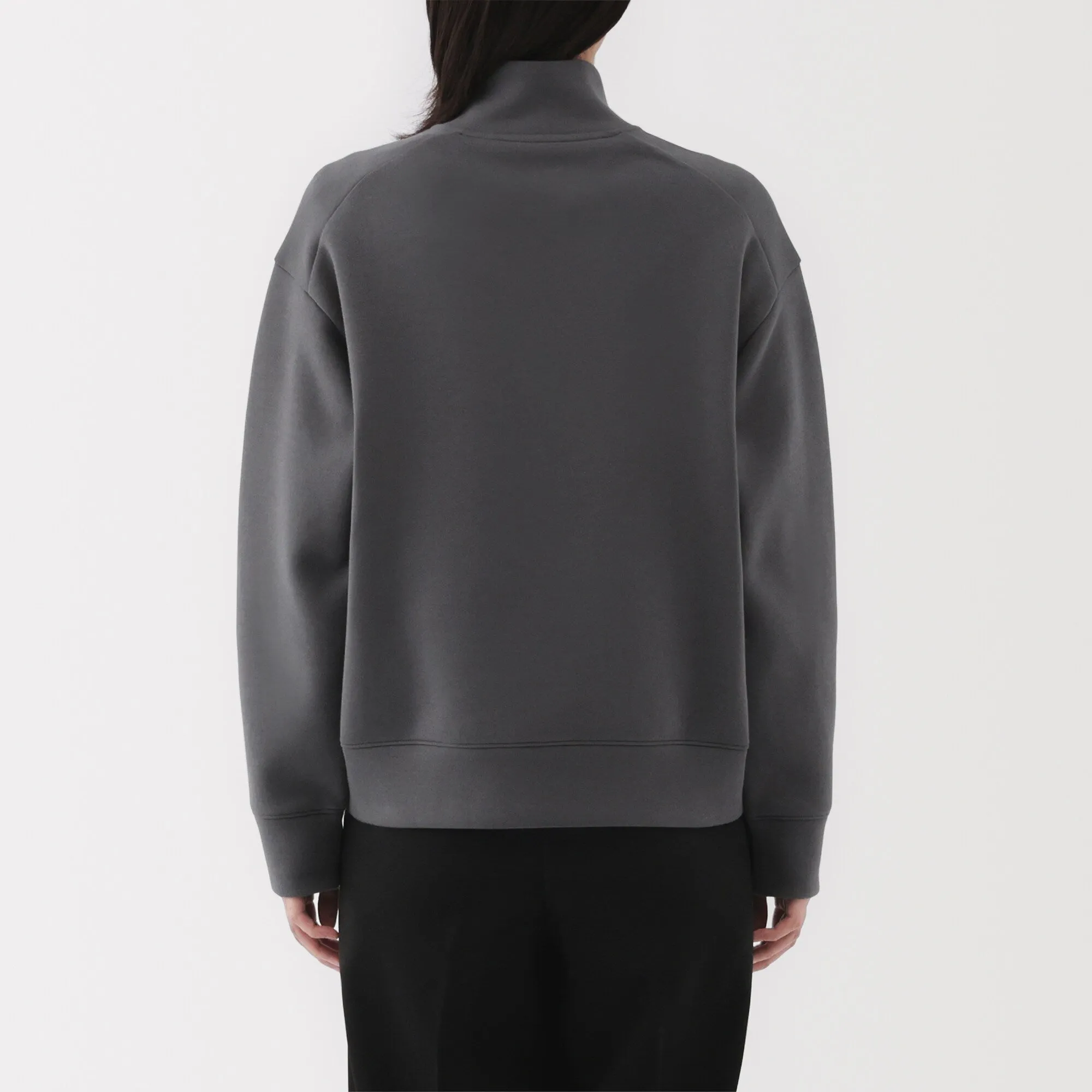 Women's Double Knitted Half Zip Sweatshirt