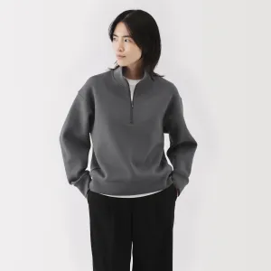Women's Double Knitted Half Zip Sweatshirt