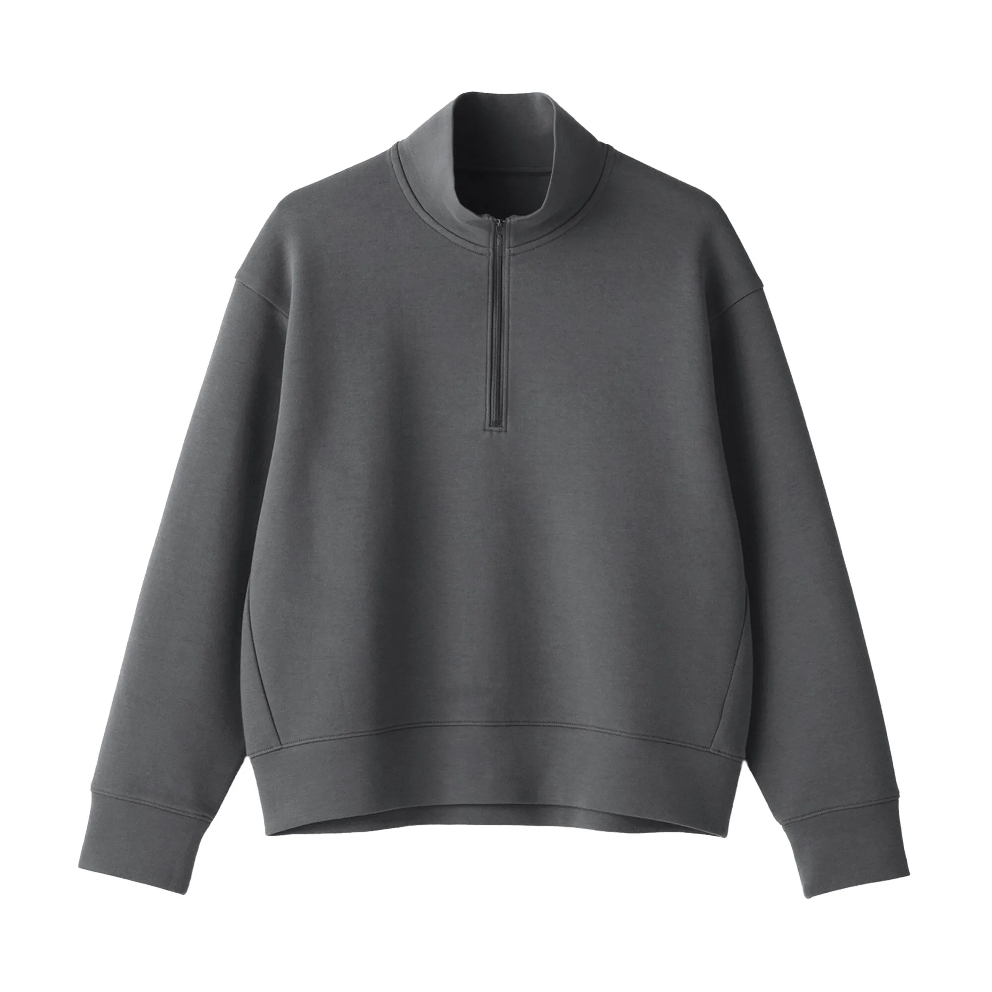 Women's Double Knitted Half Zip Sweatshirt