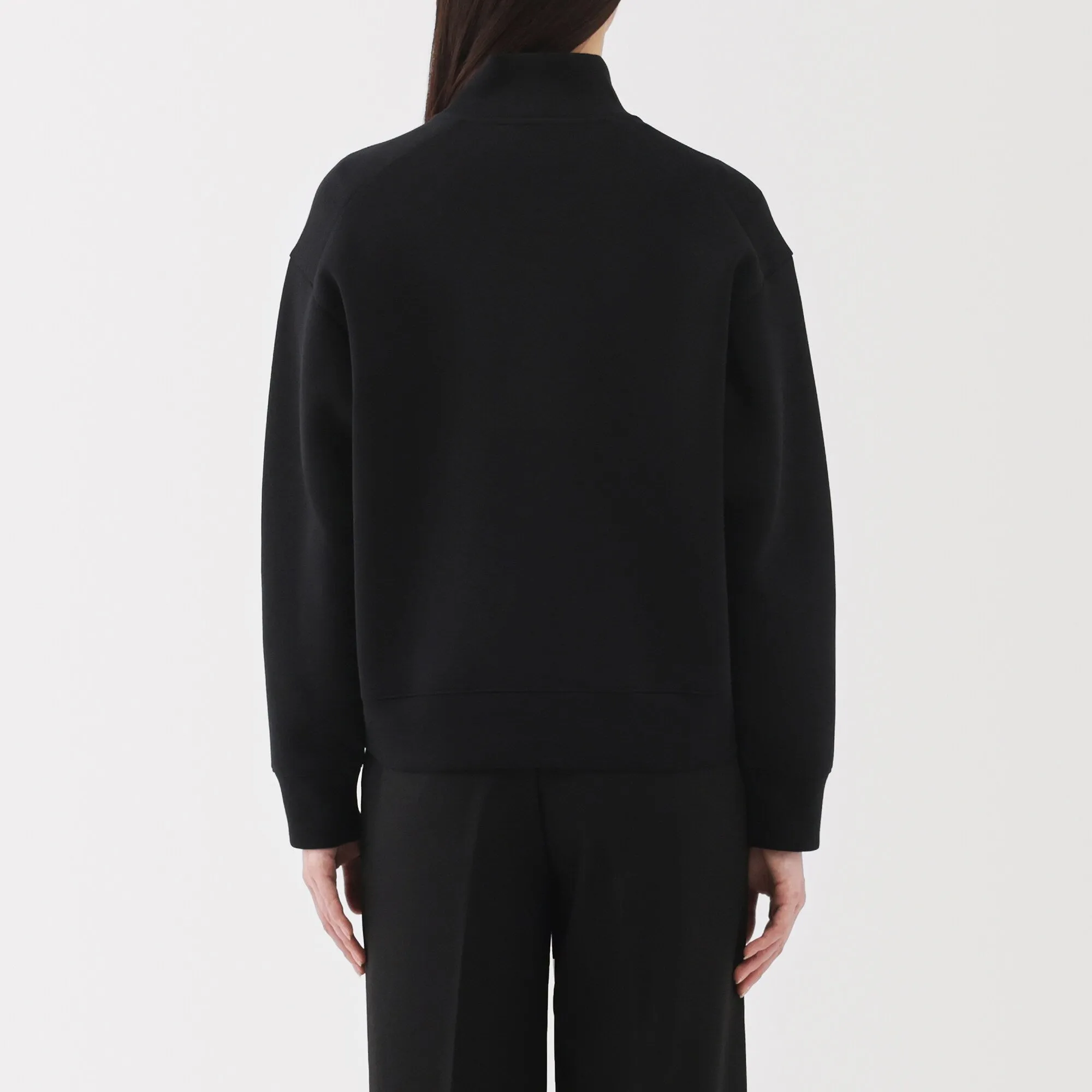 Women's Double Knitted Half Zip Sweatshirt