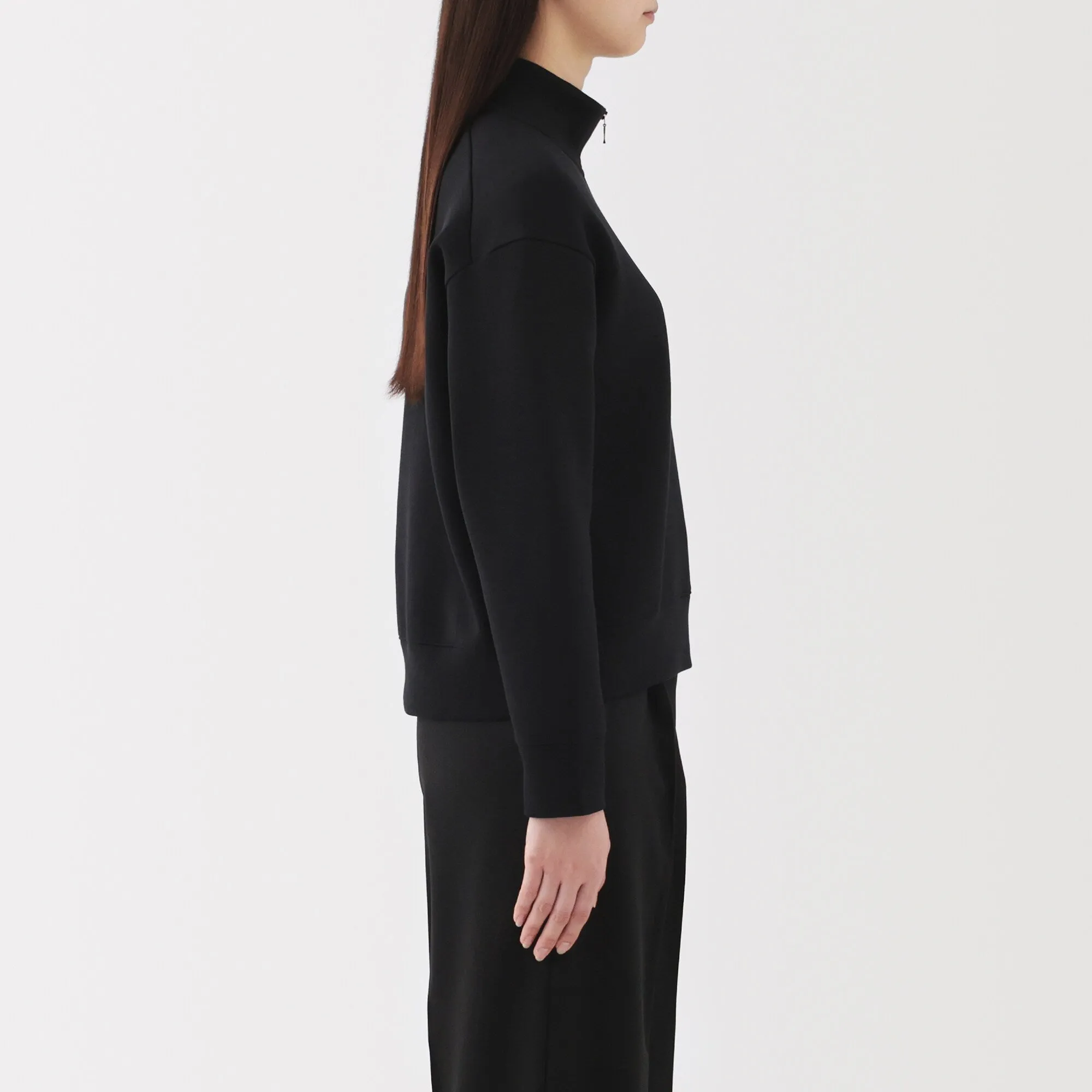 Women's Double Knitted Half Zip Sweatshirt
