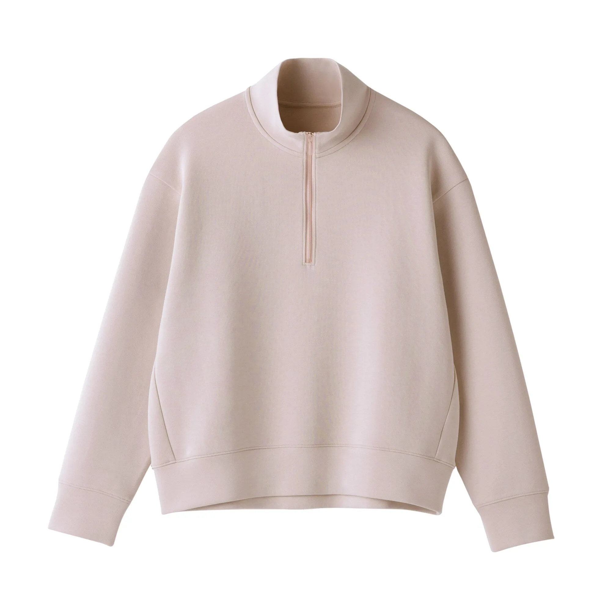Women's Double Knitted Half Zip Sweatshirt