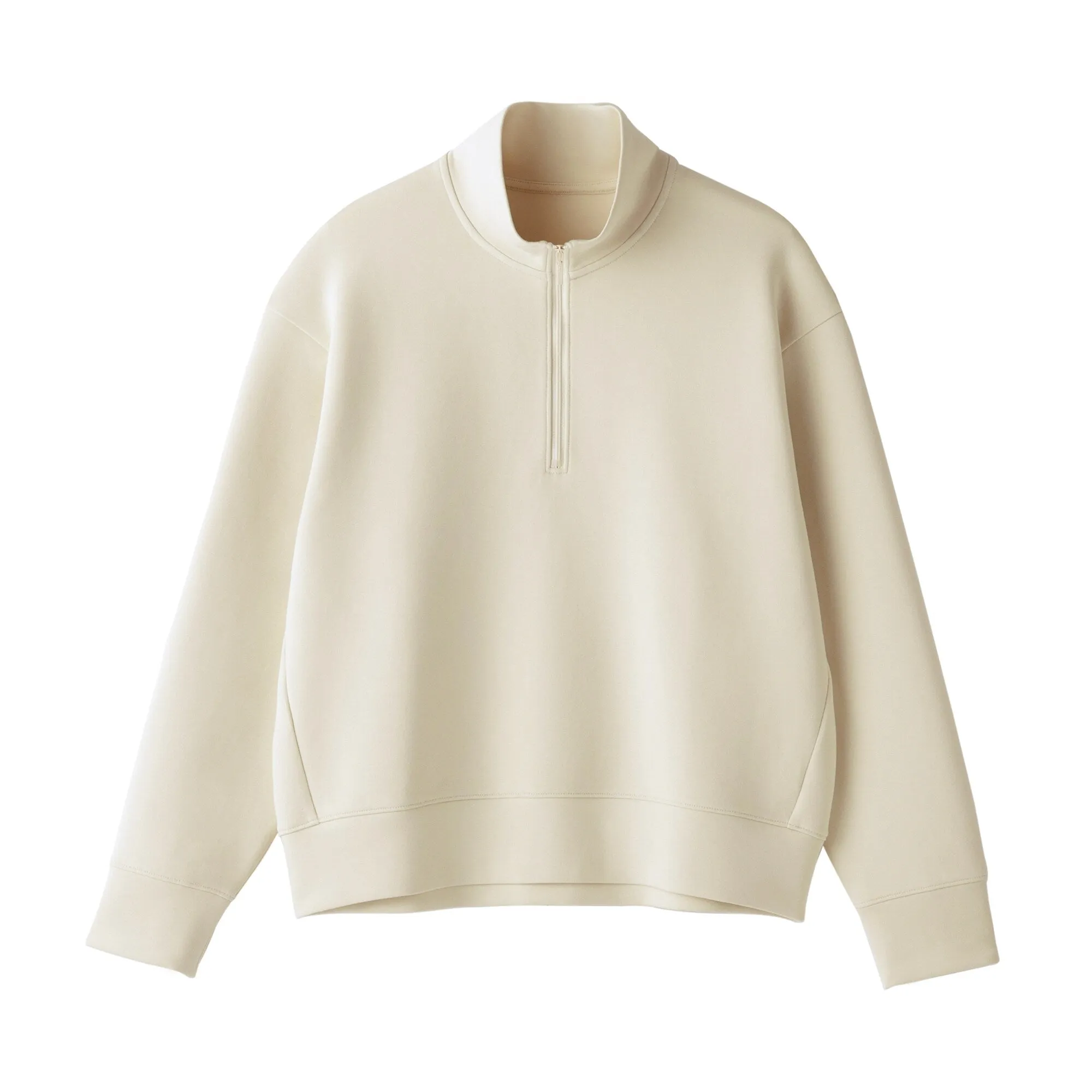 Women's Double Knitted Half Zip Sweatshirt