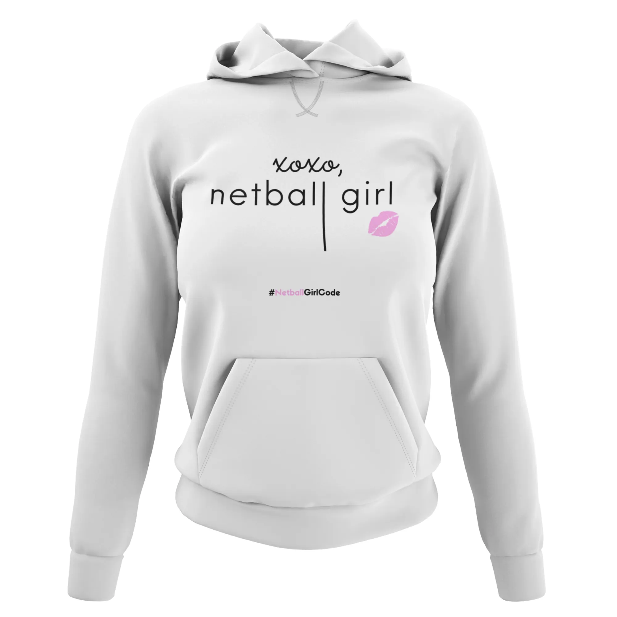 'xoxo Netball Girl' Light College Hoodie