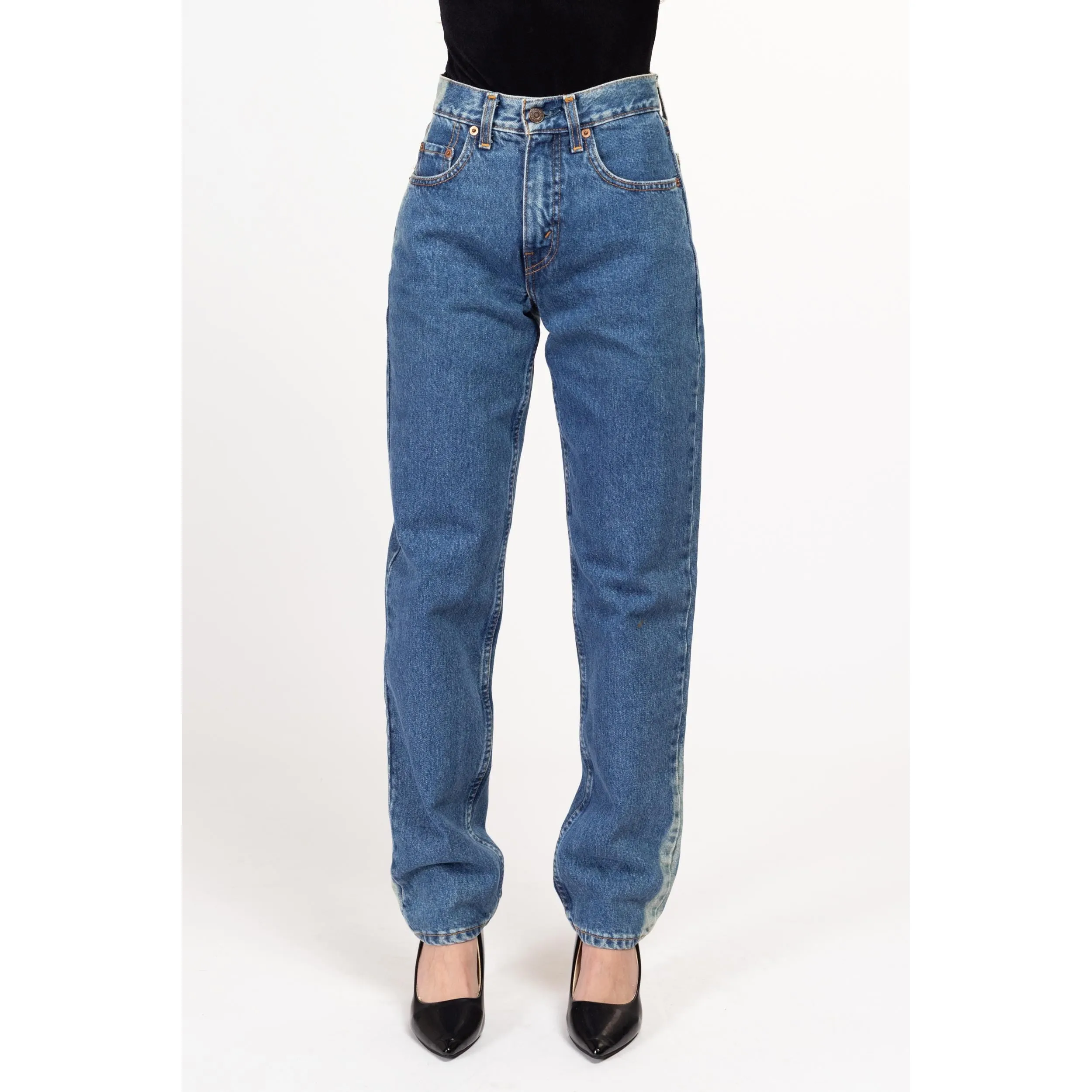 XS 90s Levis Bleached High Waisted Jeans, Deadstock 24"