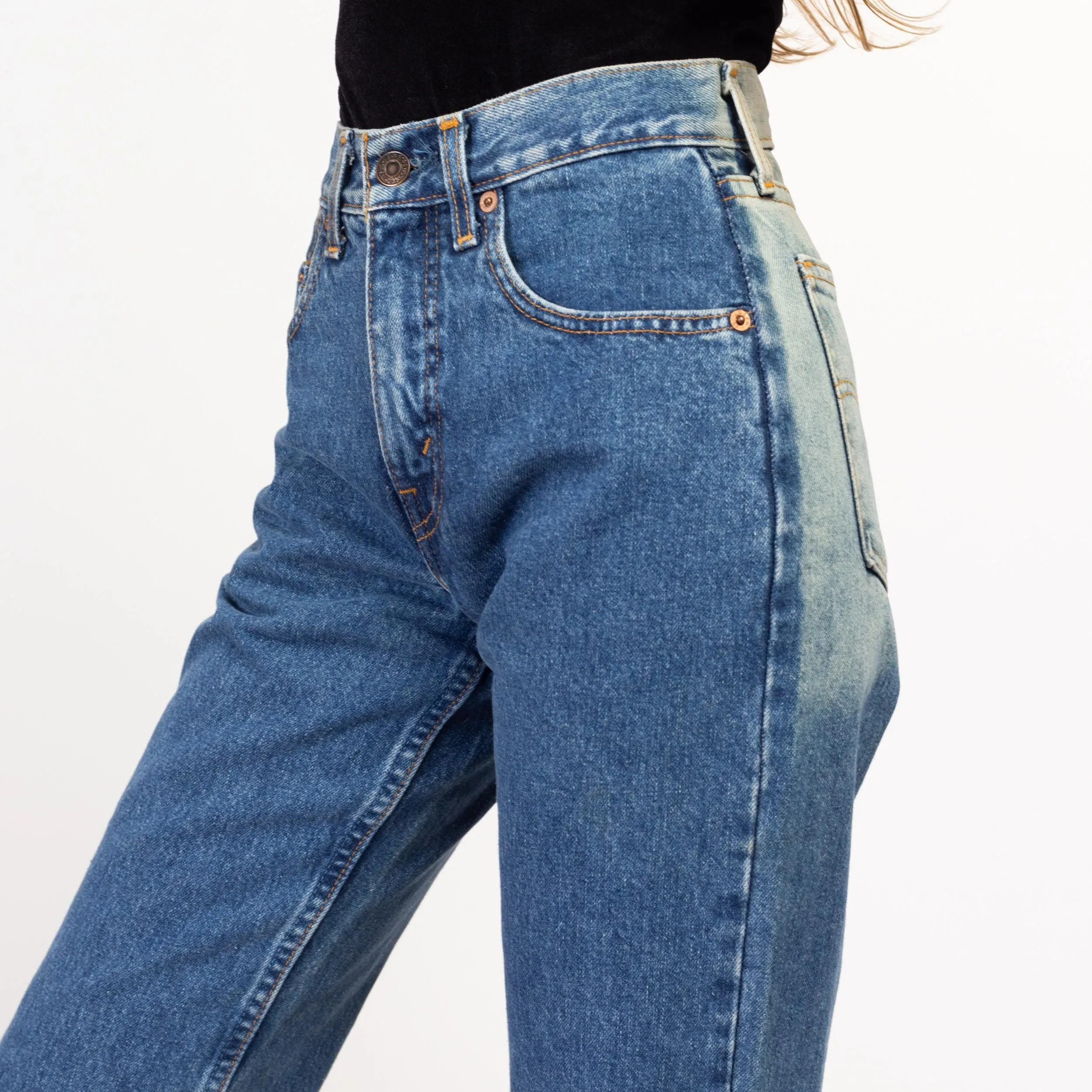 XS 90s Levis Bleached High Waisted Jeans, Deadstock 24"